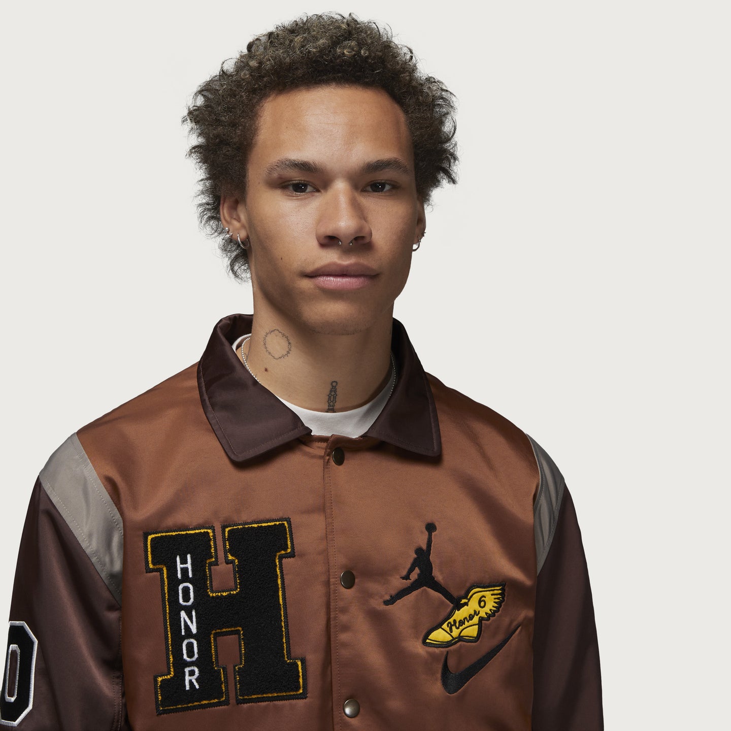 Jordan x HTG® Varsity Jacket - Pecan / Moon Fossil