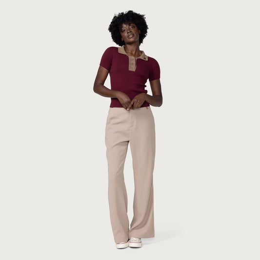 Womens Bell Trouser - Tan