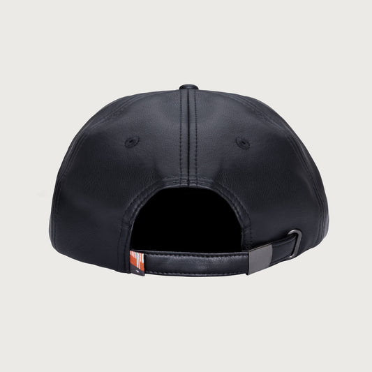 Los Angeles Leather Cap - Black