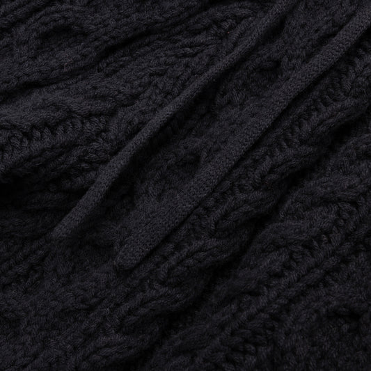 Cable Knit Pant - Black