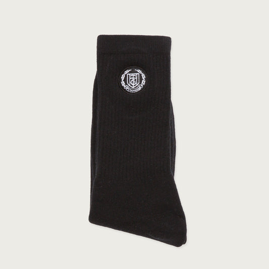 Crest Rib Sock - Black