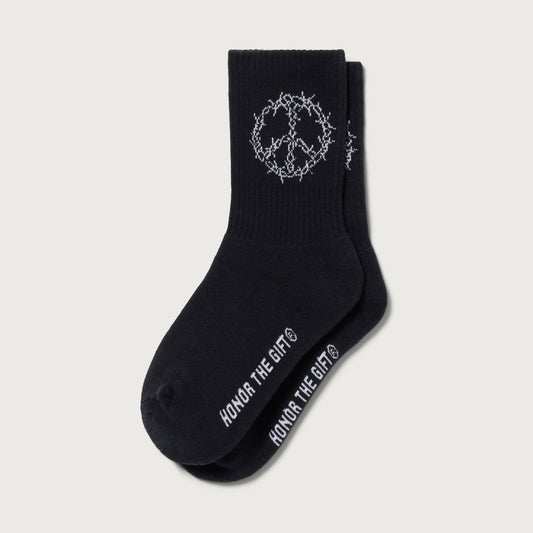 Kids HTG® Iron Peace Sock - Black