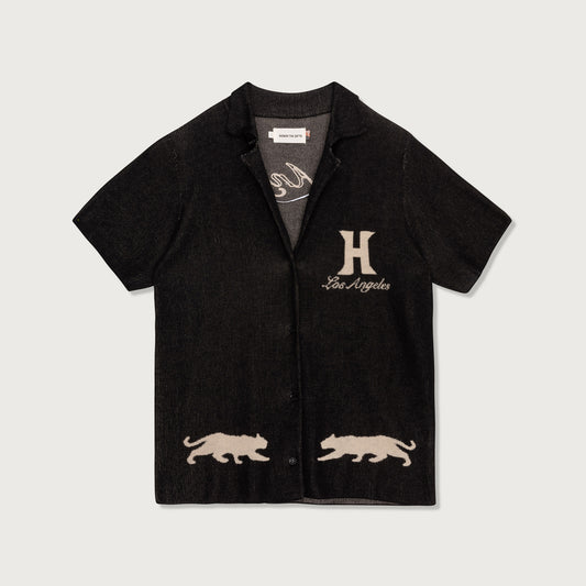 Womens Jungle Camp Button Up - Black