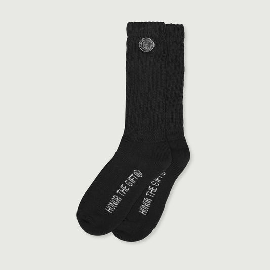 HTG® Loose Knit Sock - Black