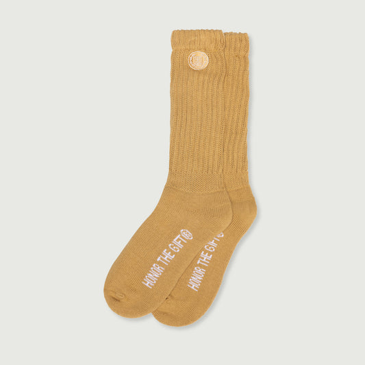 HTG® Loose Knit Sock - Mustard