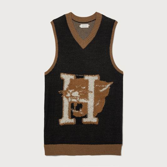 Womens HTG® Mascot Sweater Vest - Black