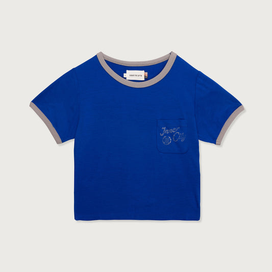 Womens Neighborhood Pocket T-Shirt - Long Beach Blue