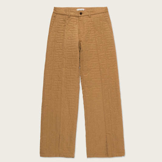 H Quilted Pant - Khaki