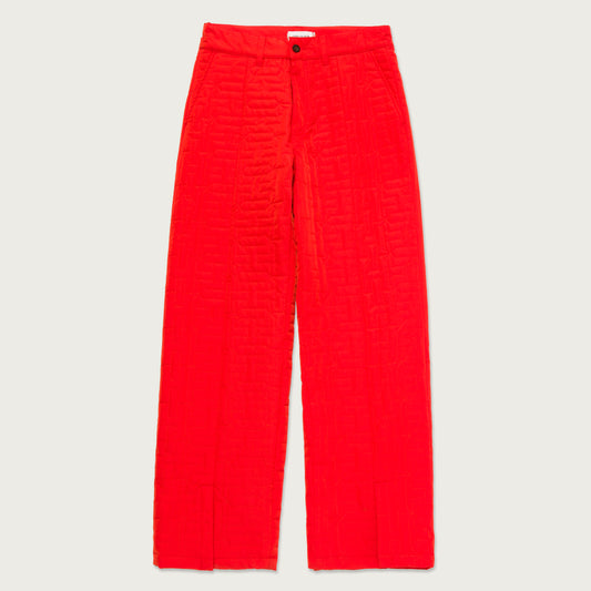 H Quilted Pant - Orange