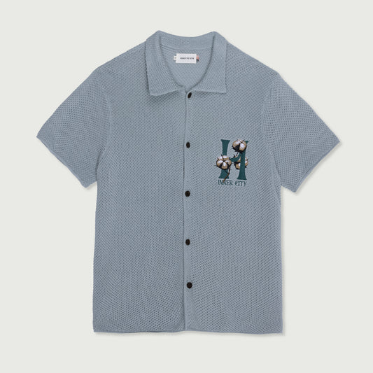 Knit H Button Up - Slate