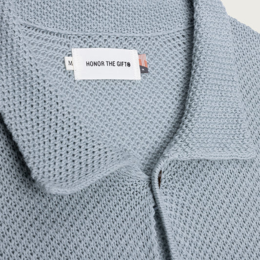 Knit H Button Up - Slate