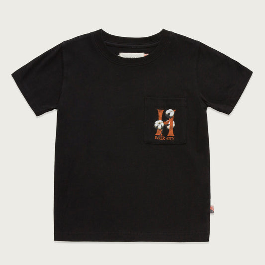 Kids Cotton H T-Shirt - Black