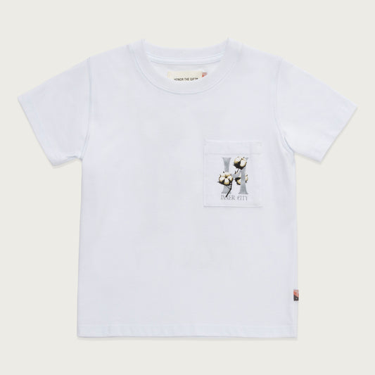 Kids Cotton H T-Shirt - White