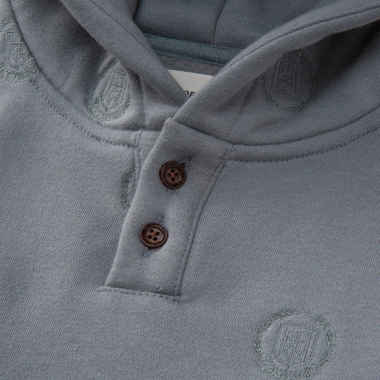 Kids Crest Logo Hoodie - Slate