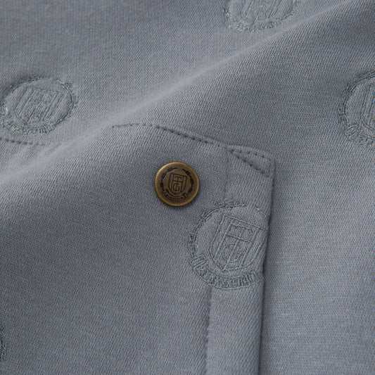 Kids Crest Logo Hoodie - Slate