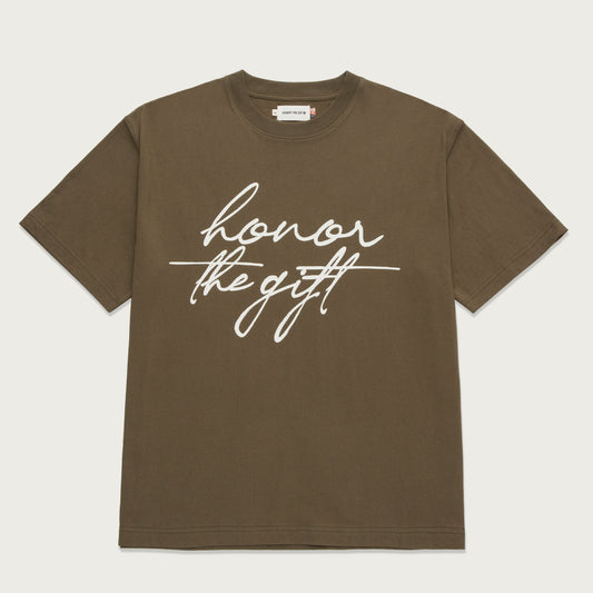 HTG® Script T-Shirt - Olive