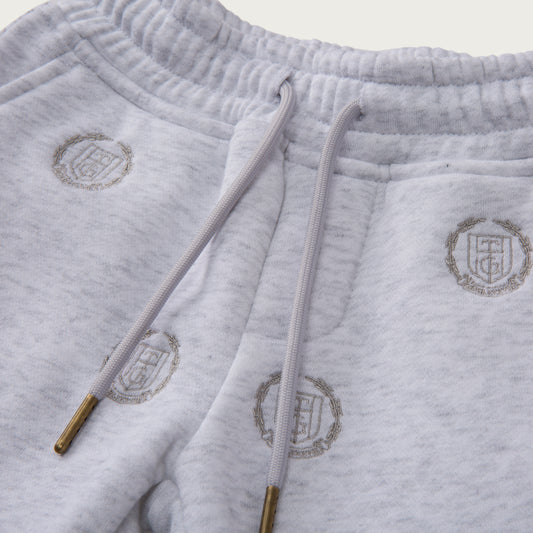 Kids Crest Logo Short - Ash Heather