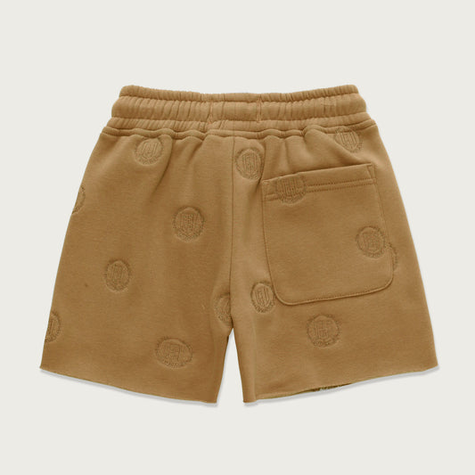 Kids Crest Logo Short - Tan