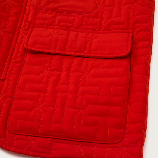 H Quilted Vest - Orange