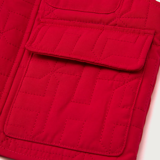 Kids Nylon Quilted Vest - Orange