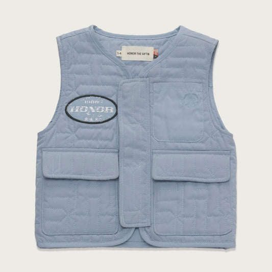 Kids Nylon Quilted Vest - Slate