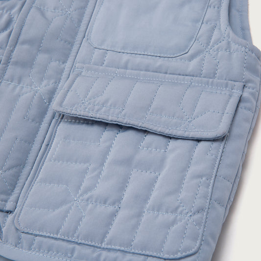 Kids Nylon Quilted Vest - Slate