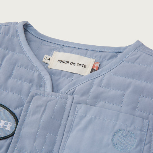 Kids Nylon Quilted Vest - Slate