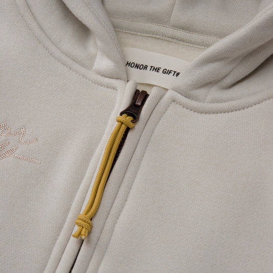 Kids Truth Full Zip Hoodie - Bone