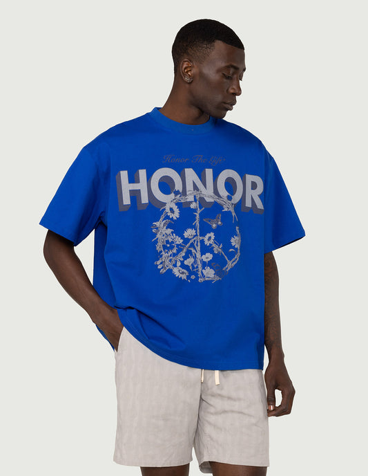 Honor Peace T-Shirt - Long Beach Blue