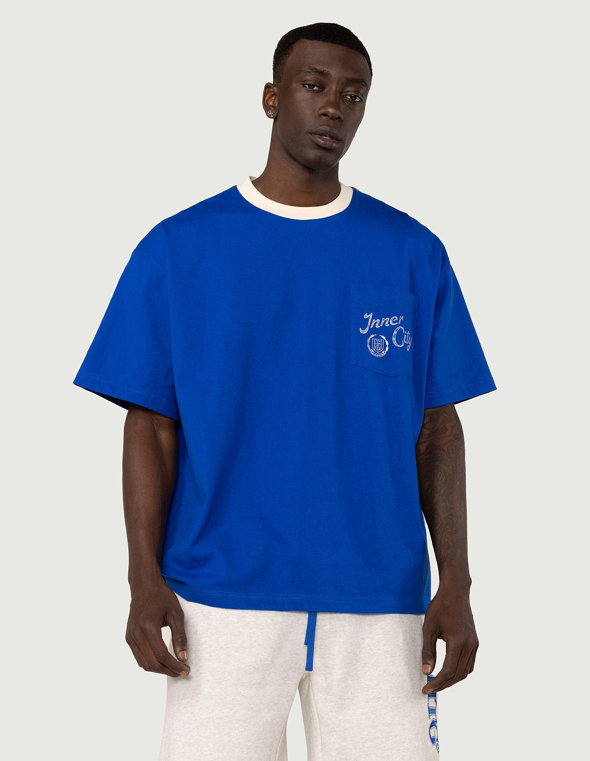 Neighborhood Pocket T-Shirt - Long Beach Blue