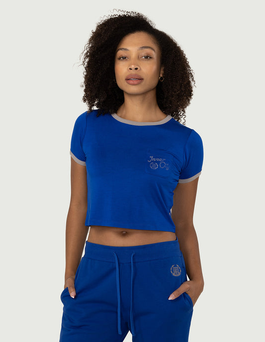Womens Neighborhood Pocket T-Shirt - Long Beach Blue