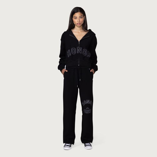 Womens Reversed Honoree Full Zip - Black