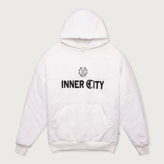 Inner City Puff Hoodie - White