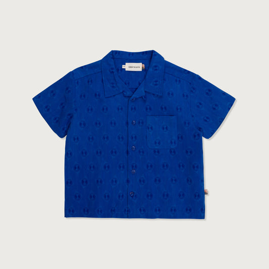 Kids Century Camp Button Up - Pacific Blue