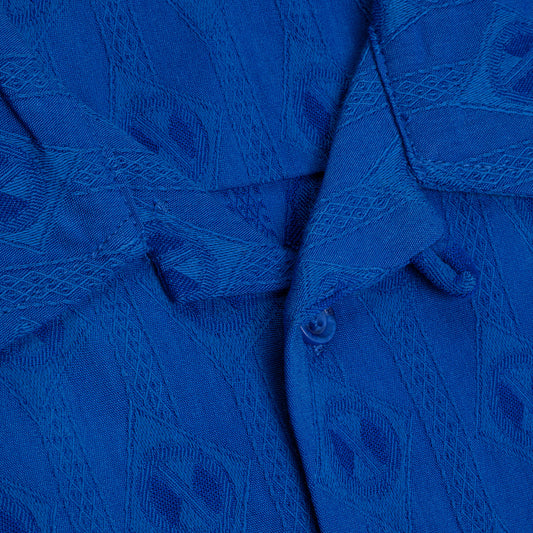 Kids Century Camp Button Up - Pacific Blue