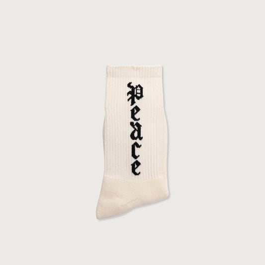 Peace Sock - White