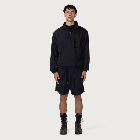 HTG® Branded Qtr Zip - Black