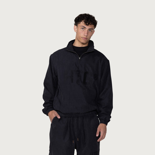 HTG® Branded Qtr Zip - Black