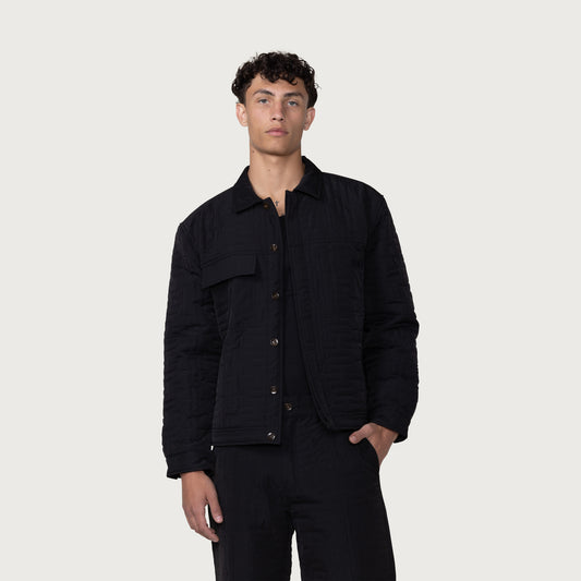 H Quilted Jacket - Black