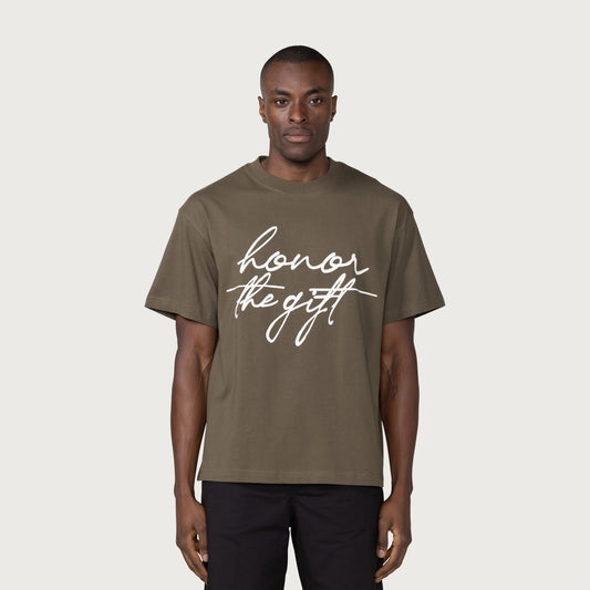 HTG® Script T-Shirt - Olive