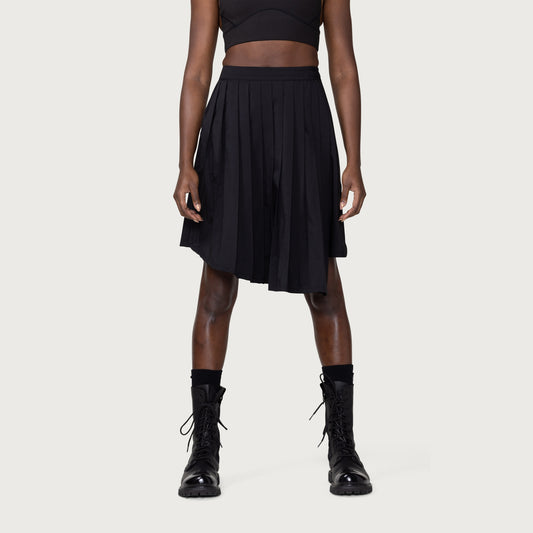 Womens Pleated Skirt - Black