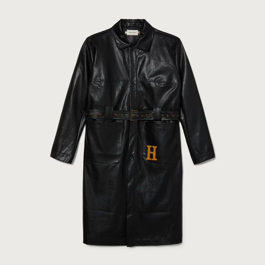 Womens Vegan Trench - Black