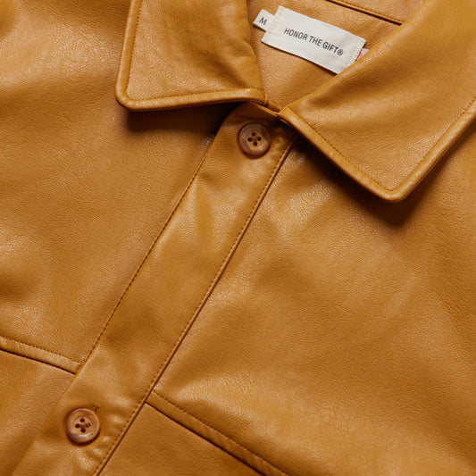 Womens Vegan Trench - Mustard