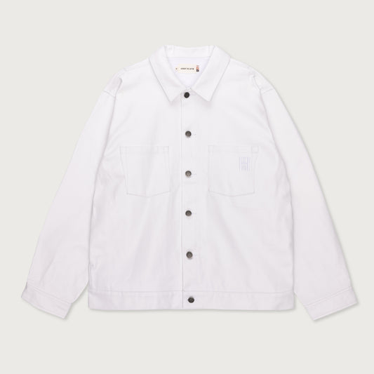 HTG® Wax Denim Trucker - White