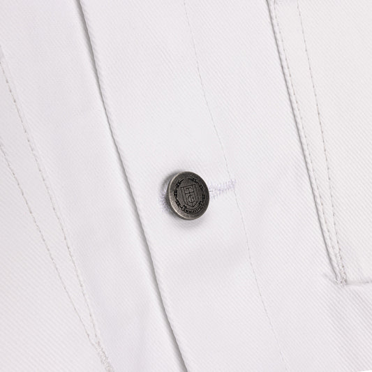 HTG® Wax Denim Trucker - White
