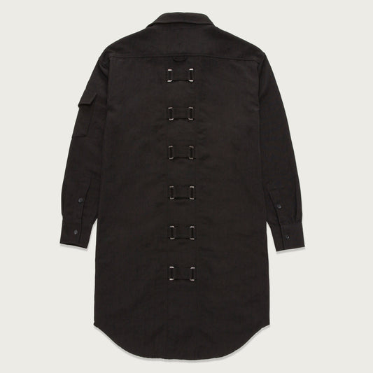 Womens Mining Shirt Dress - Black