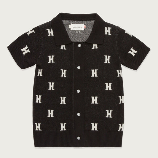 Womens Monogram Polo - Black