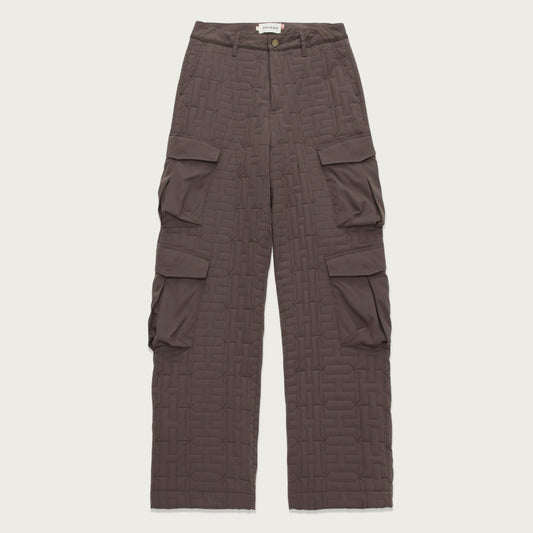 Womens H Quilted Cargo Pant - Grey