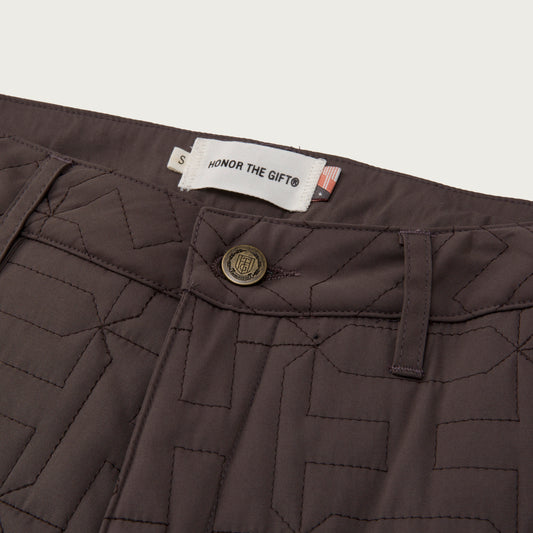 Womens H Quilted Cargo Pant - Grey
