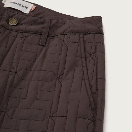 Womens H Quilted Cargo Pant - Grey